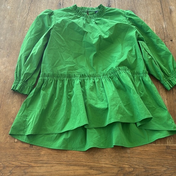 SCOOP GREEN BLOUSE - Picture 2 of 6